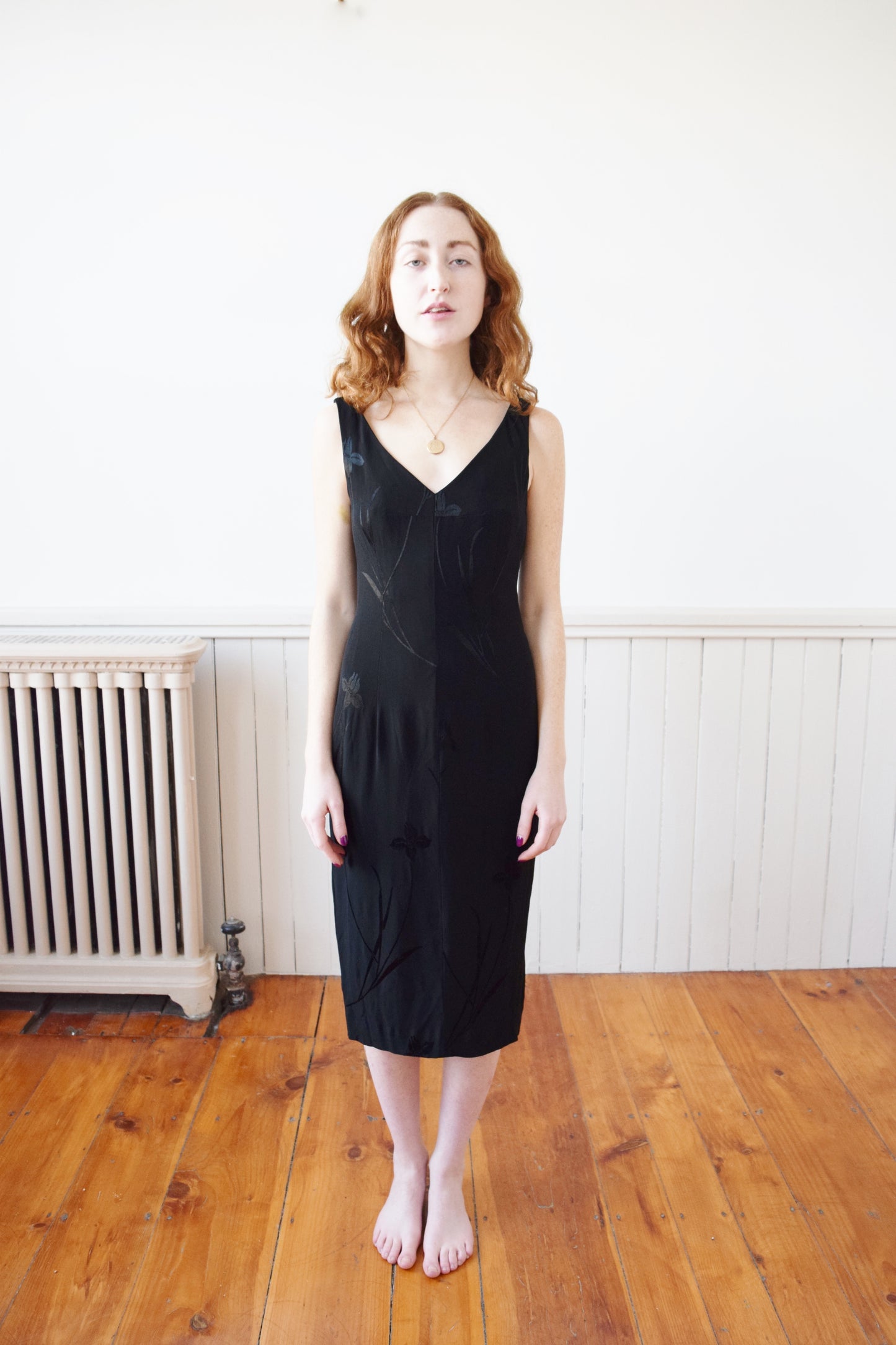 Nicole Miller Black Iris Dress | S/M