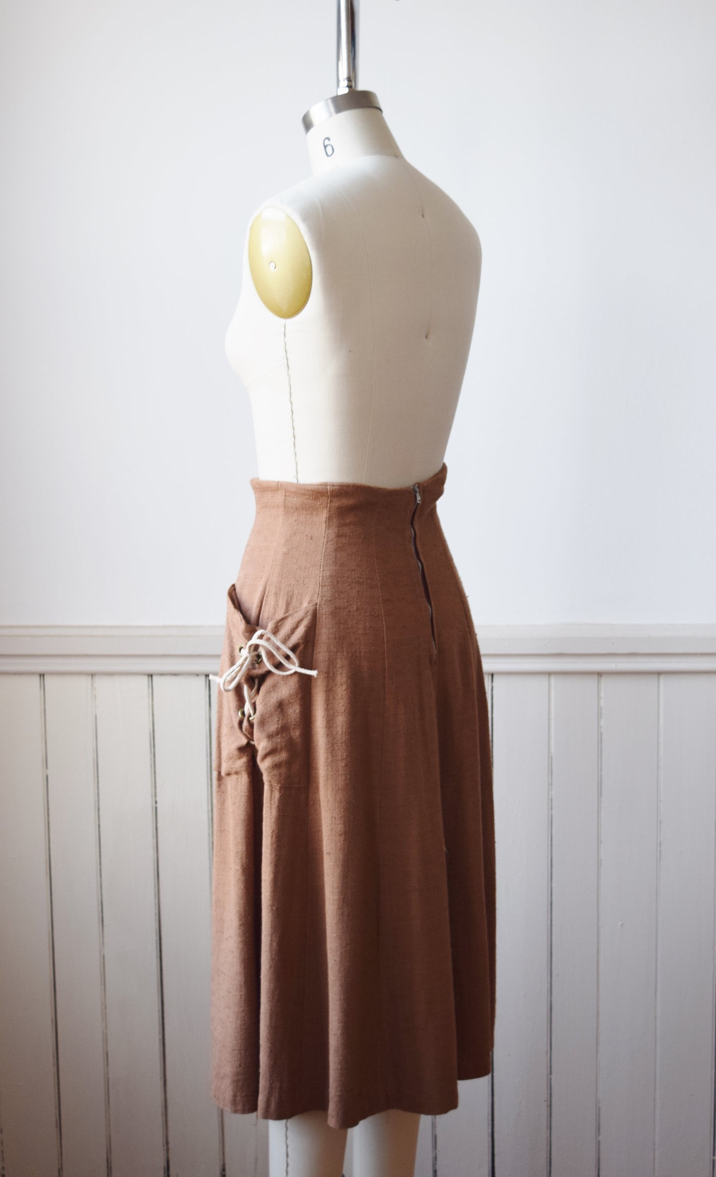 1940s Laced-Pockets Skirt | S