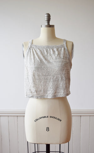 Knit Linen Cropped Tank | Modern | M/L