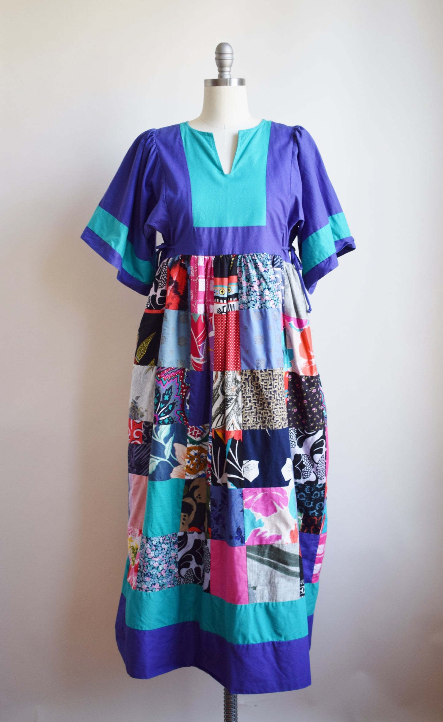 Vintage Patchwork Quilt Dress | S/M