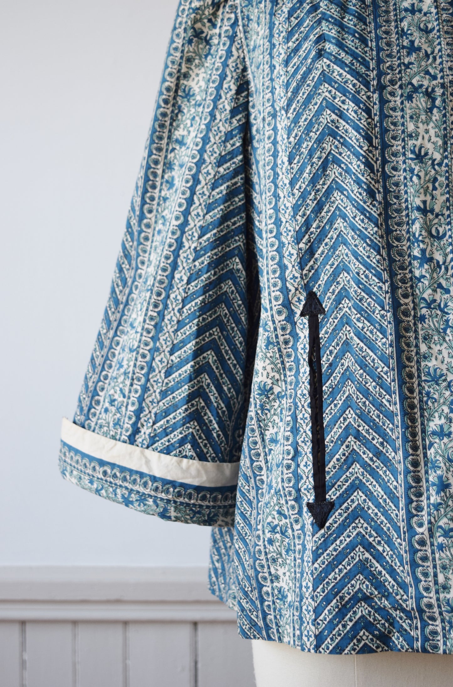 1940s Block Print Smock Jacket | M/L