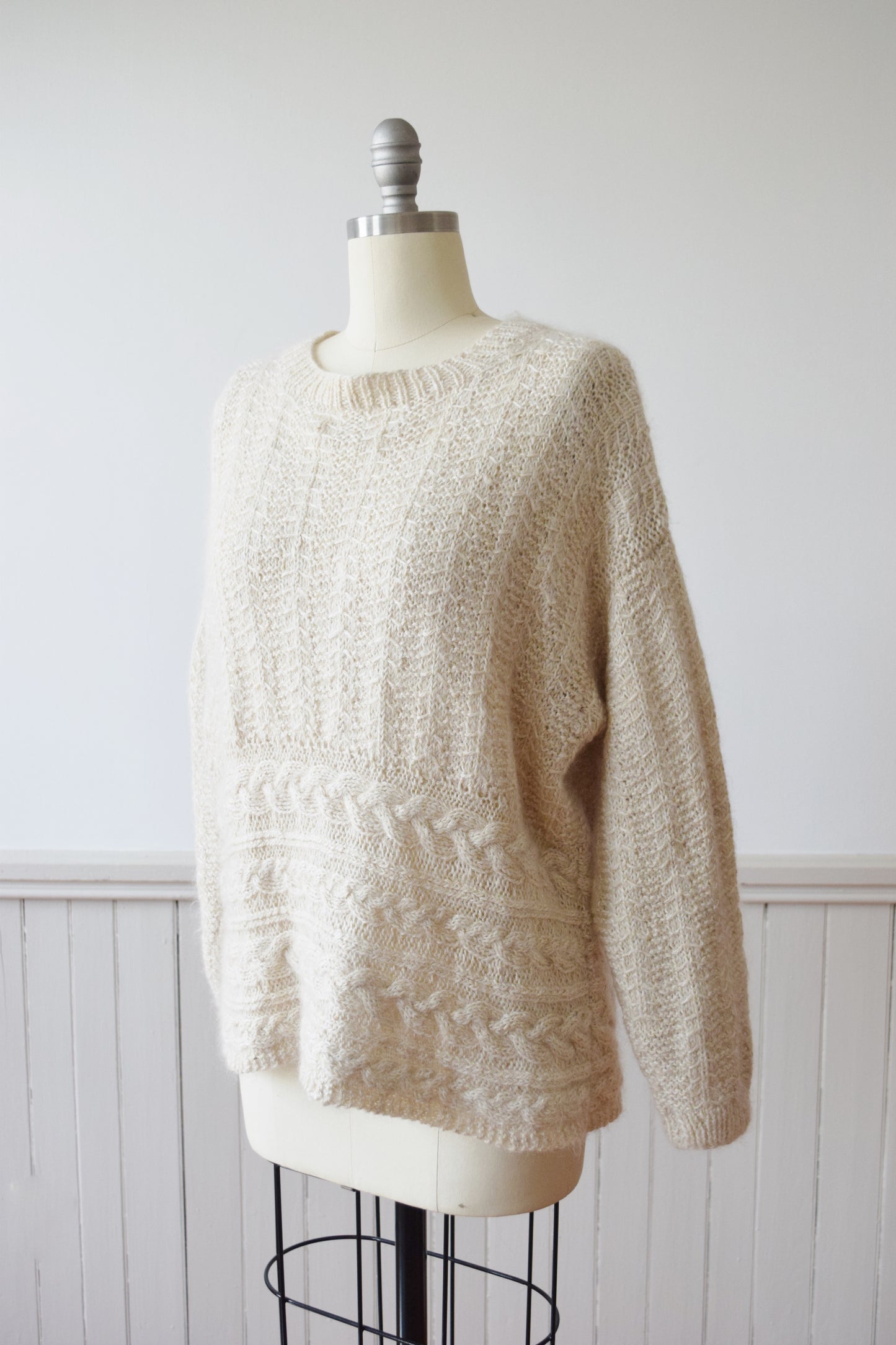 Vintage Handknit Mohair Blend Sweater | M/L