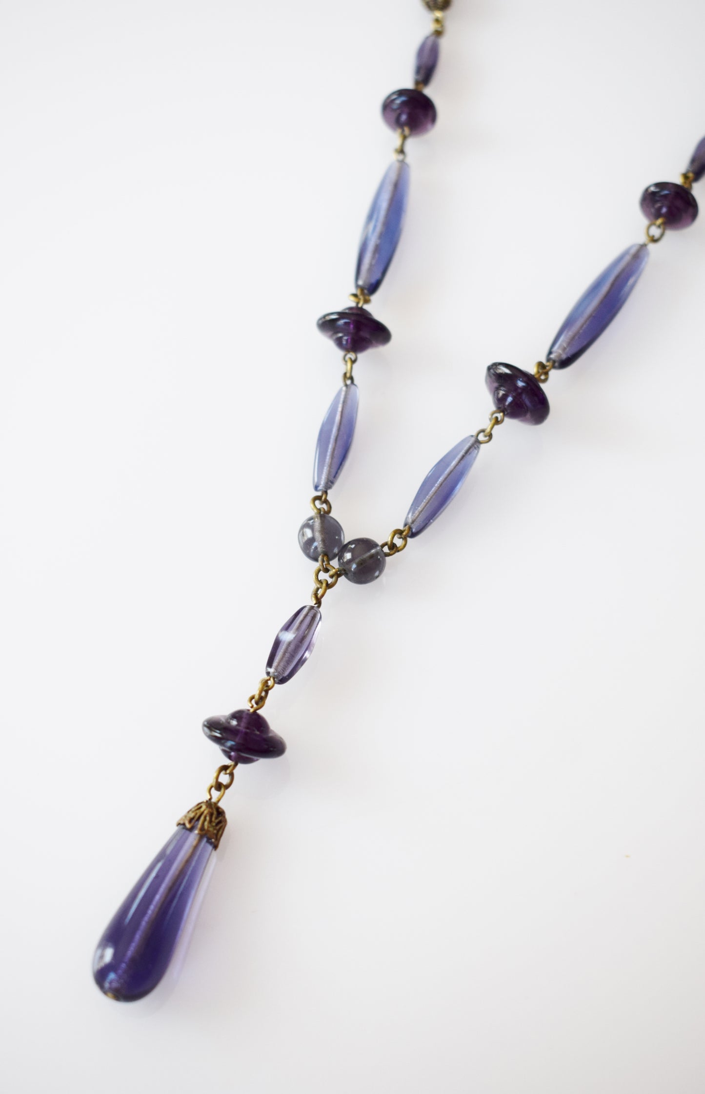 1920s/30s Deco Beaded Lariat Necklace