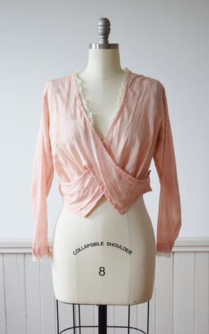 Edwardian Wrap Blouse | 1910s | S/M
