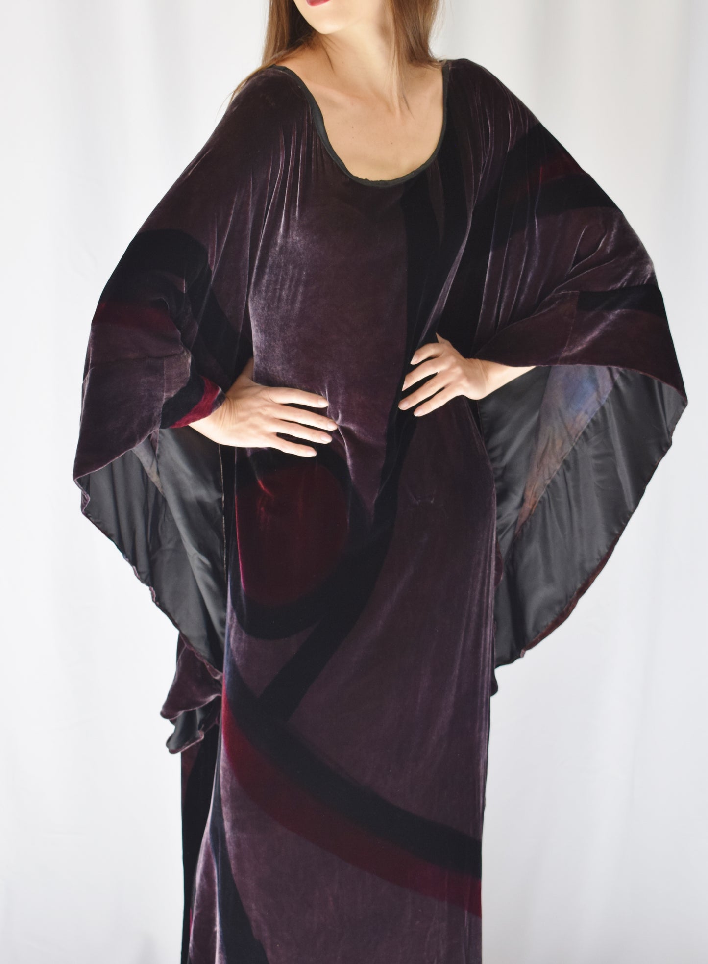 Vintage Velvet Caftan Gown | OS