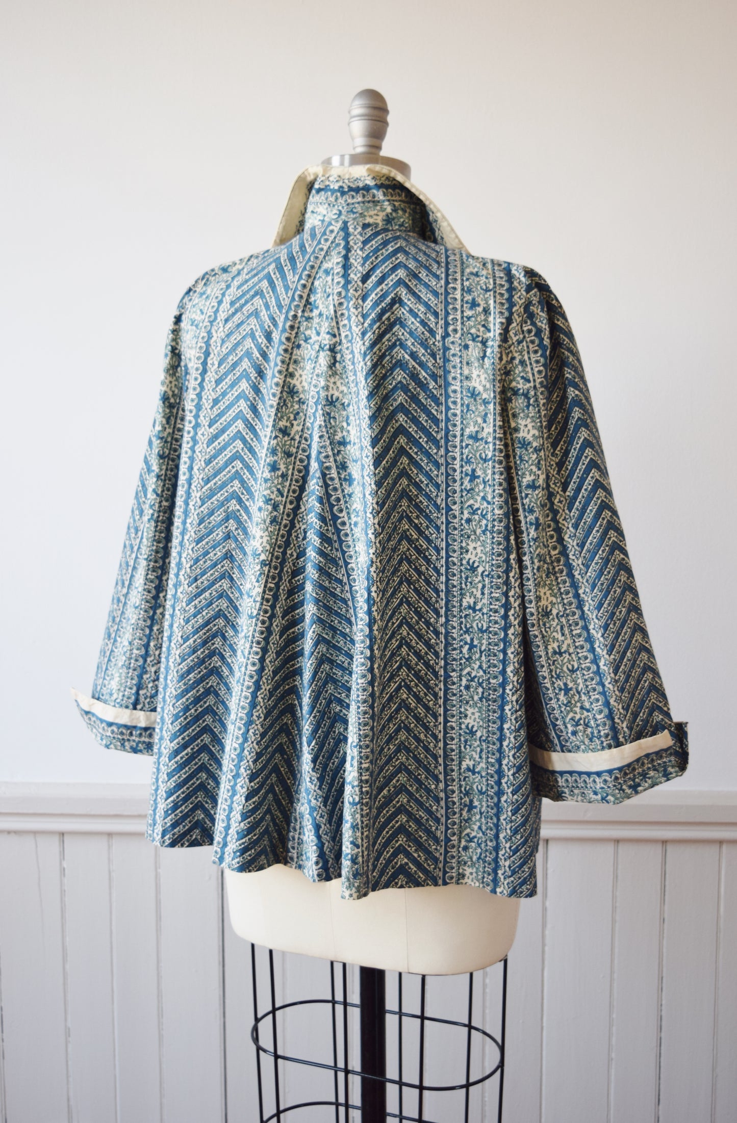 1940s Block Print Smock Jacket | M/L