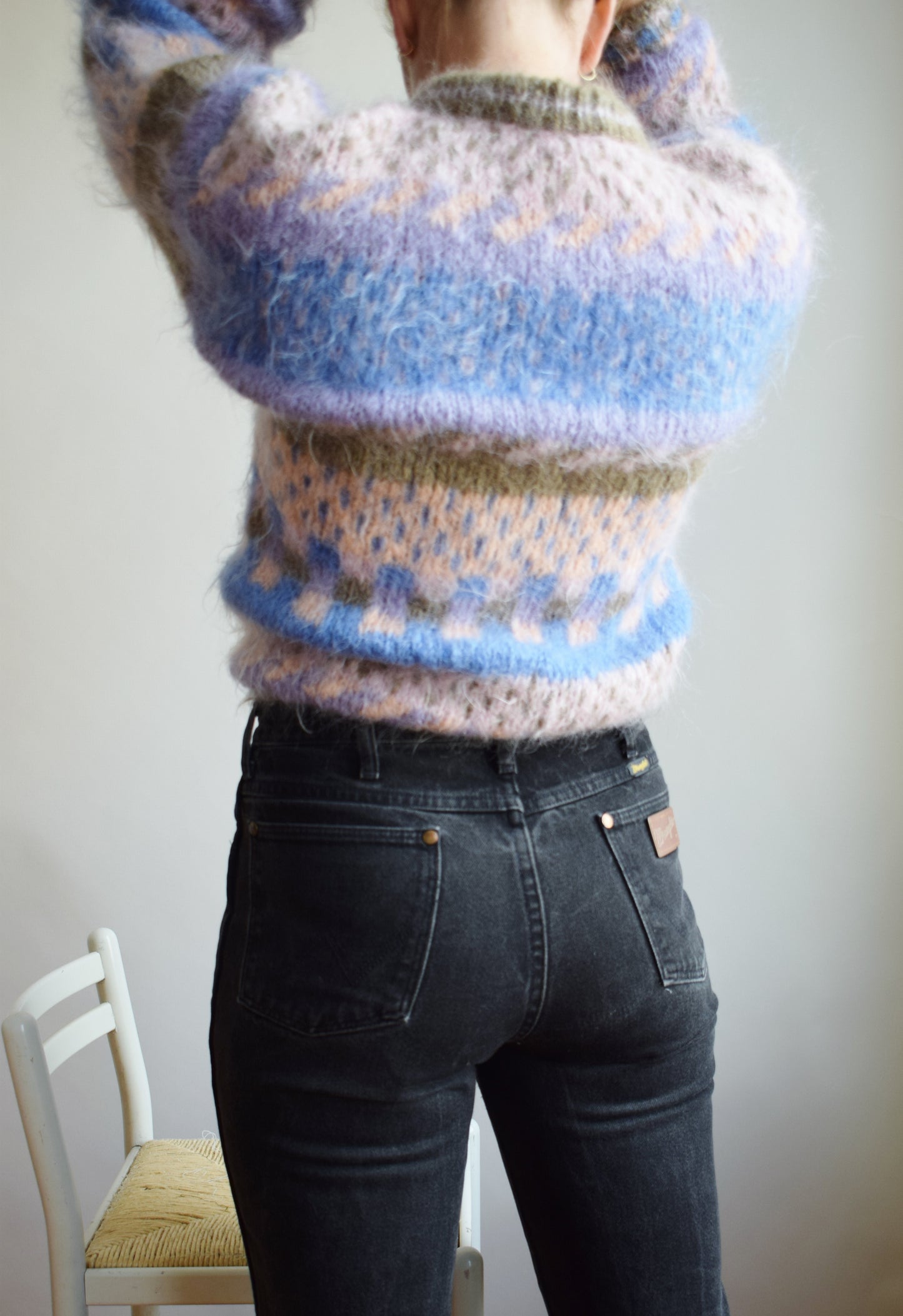 Vintage Handknit Mohair Sweater | S