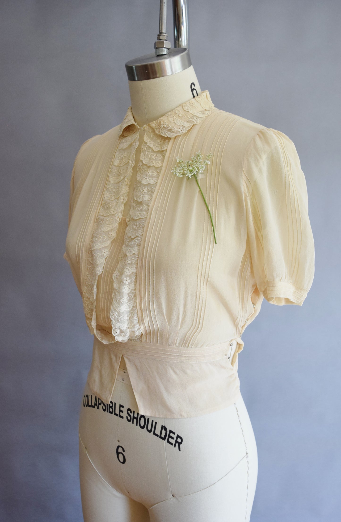 1930s Silk Crepe Blouse