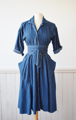 Denim Shirtwaist Dress | 1980s | MP
