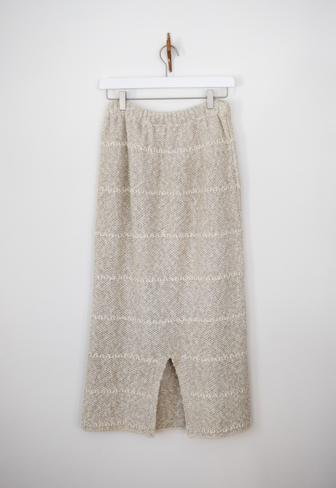 Irish Linen Knit Skirt | S/M