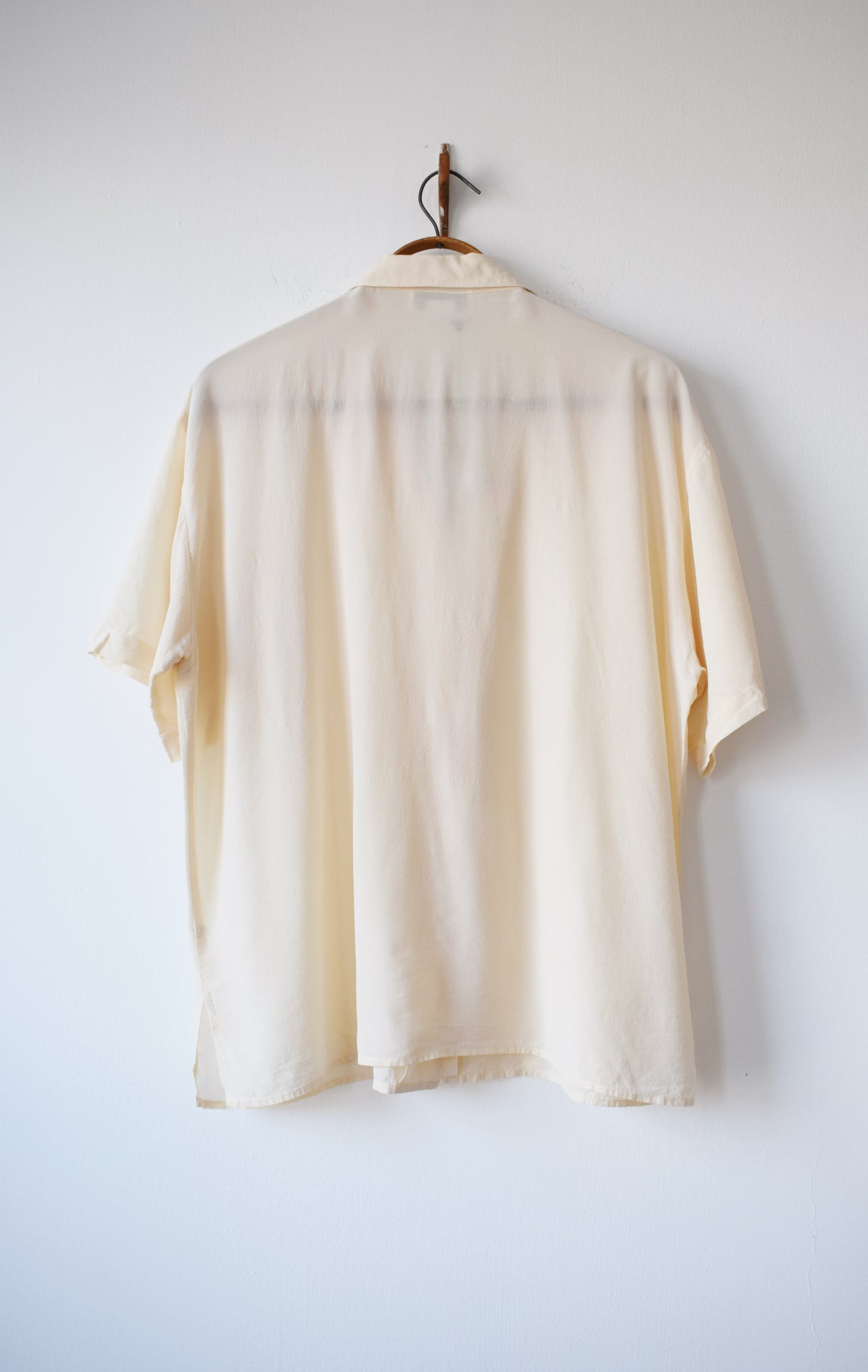 Vintage Staple Cream Silk Blouse | L/XL