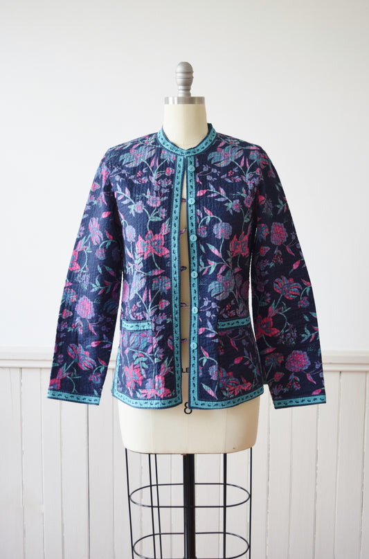 1980s Reversible Cotton Quilted Jacket | S