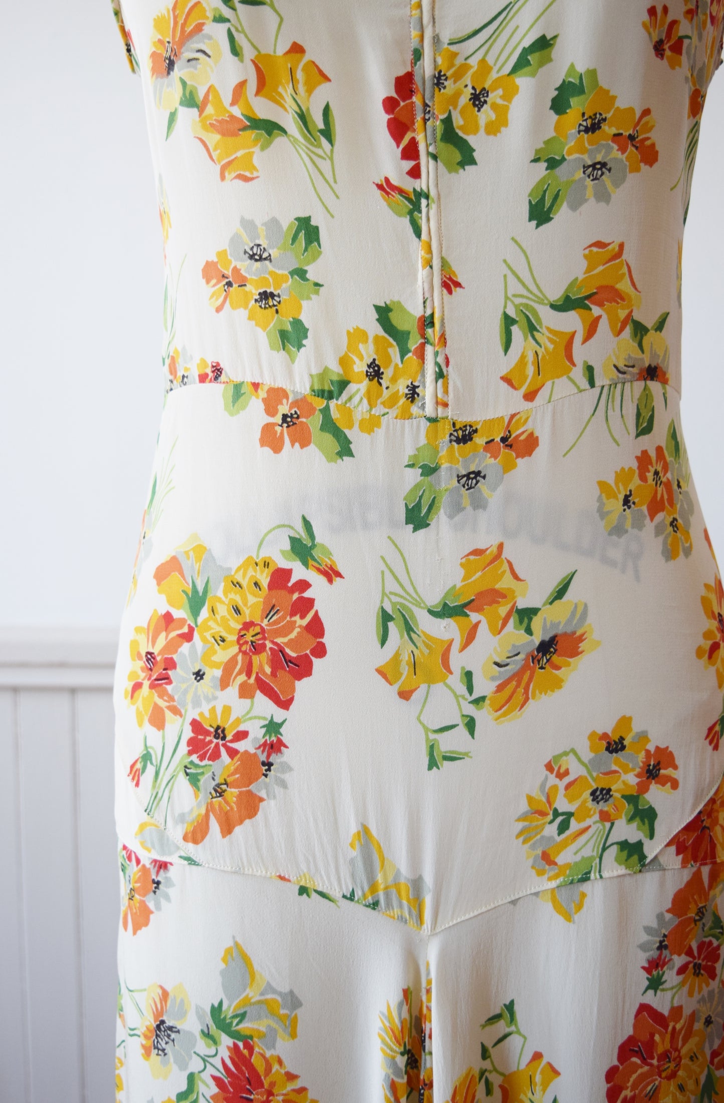 1930s Nasturtiums Gown | S/M