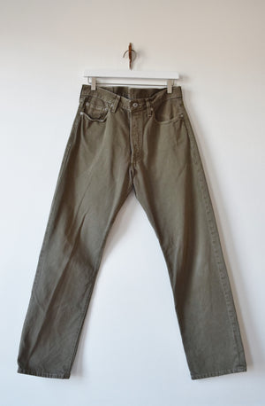 Levi's 501s in Olive Green | 33 W