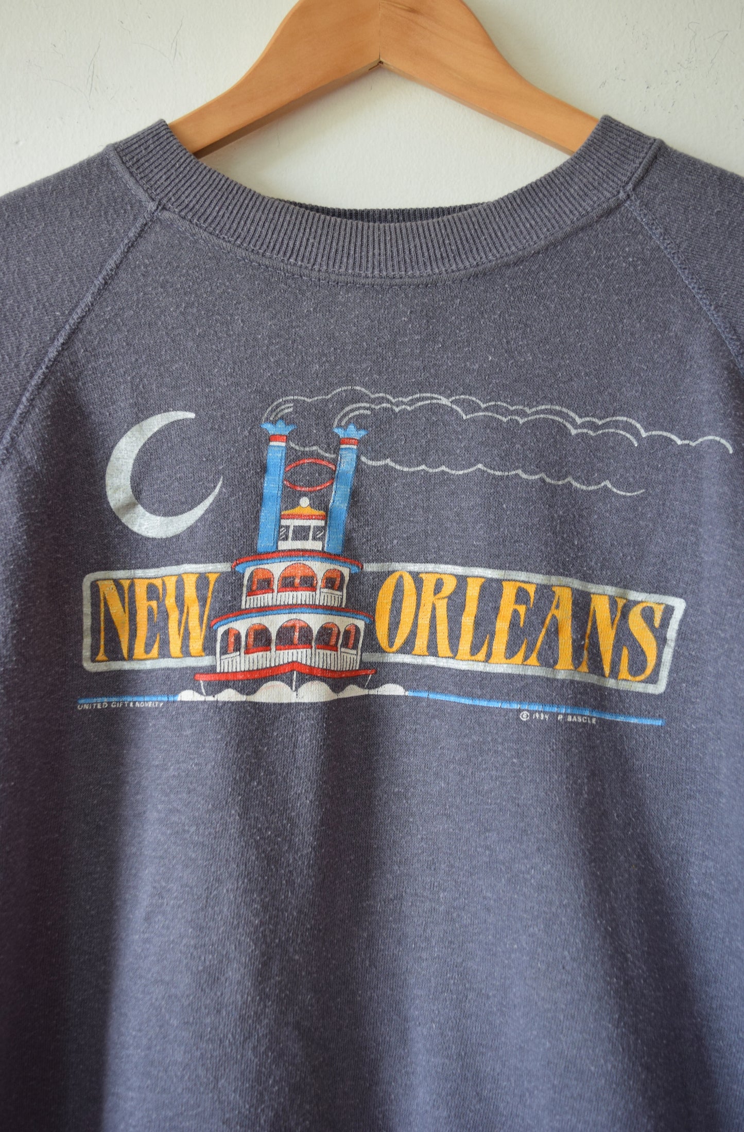 New Orleans Raglan, with Philip Bascle Print, 1984 | 1980s | S/M