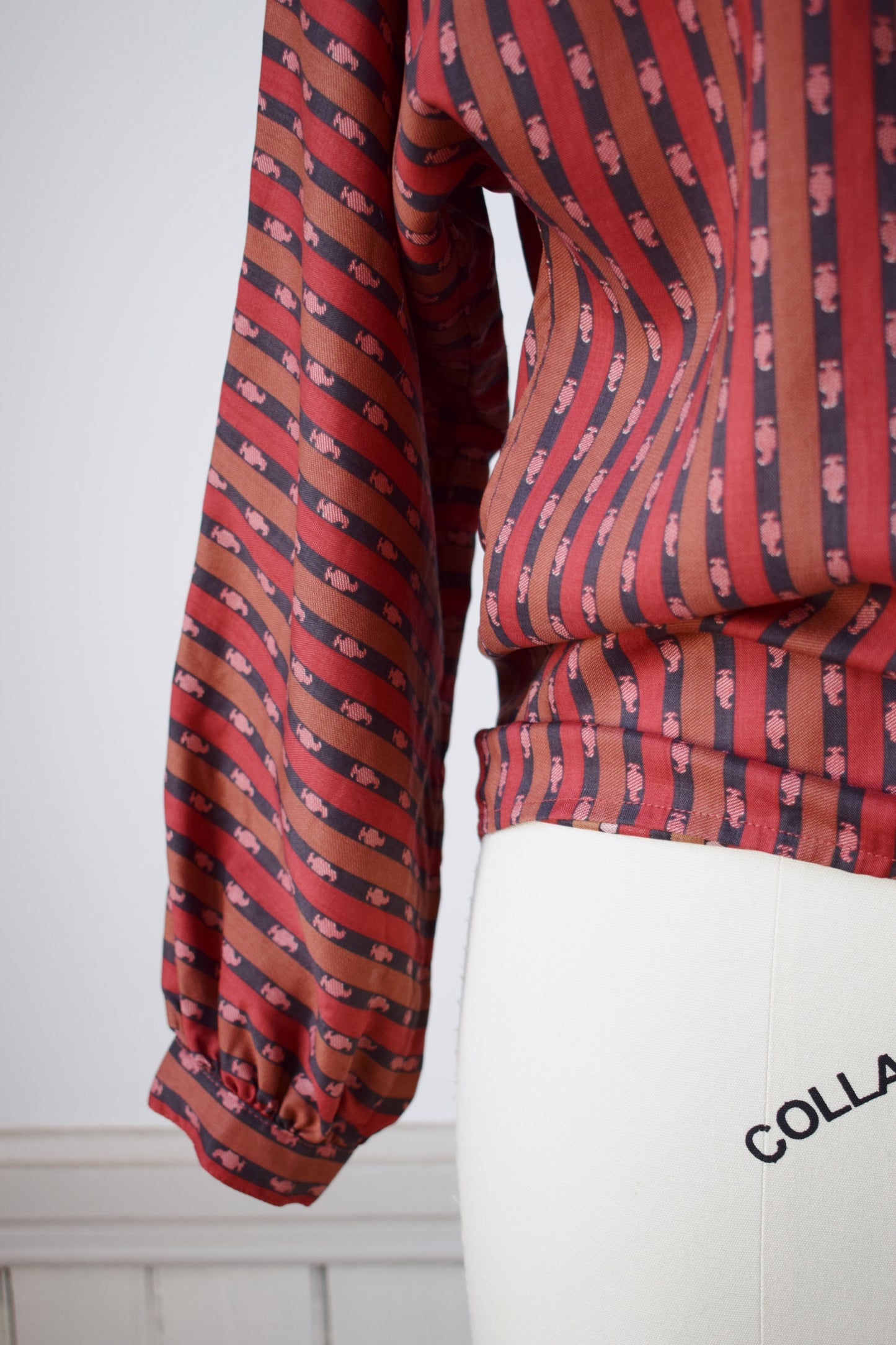 Pierre Cardin Striped Rayon Top | S/M