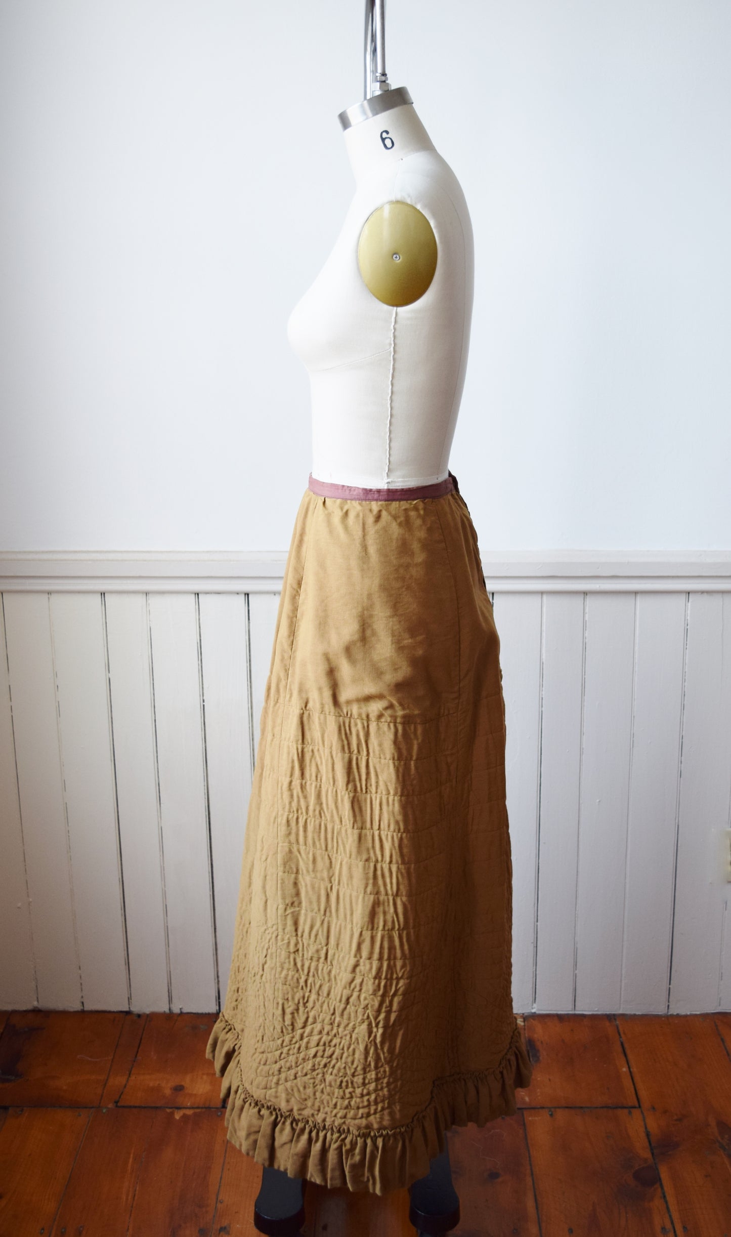 Antique Quilted Petticoat Skirt | S