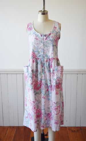 Laura Ashley Pocket Floral Dress | 1980s | S