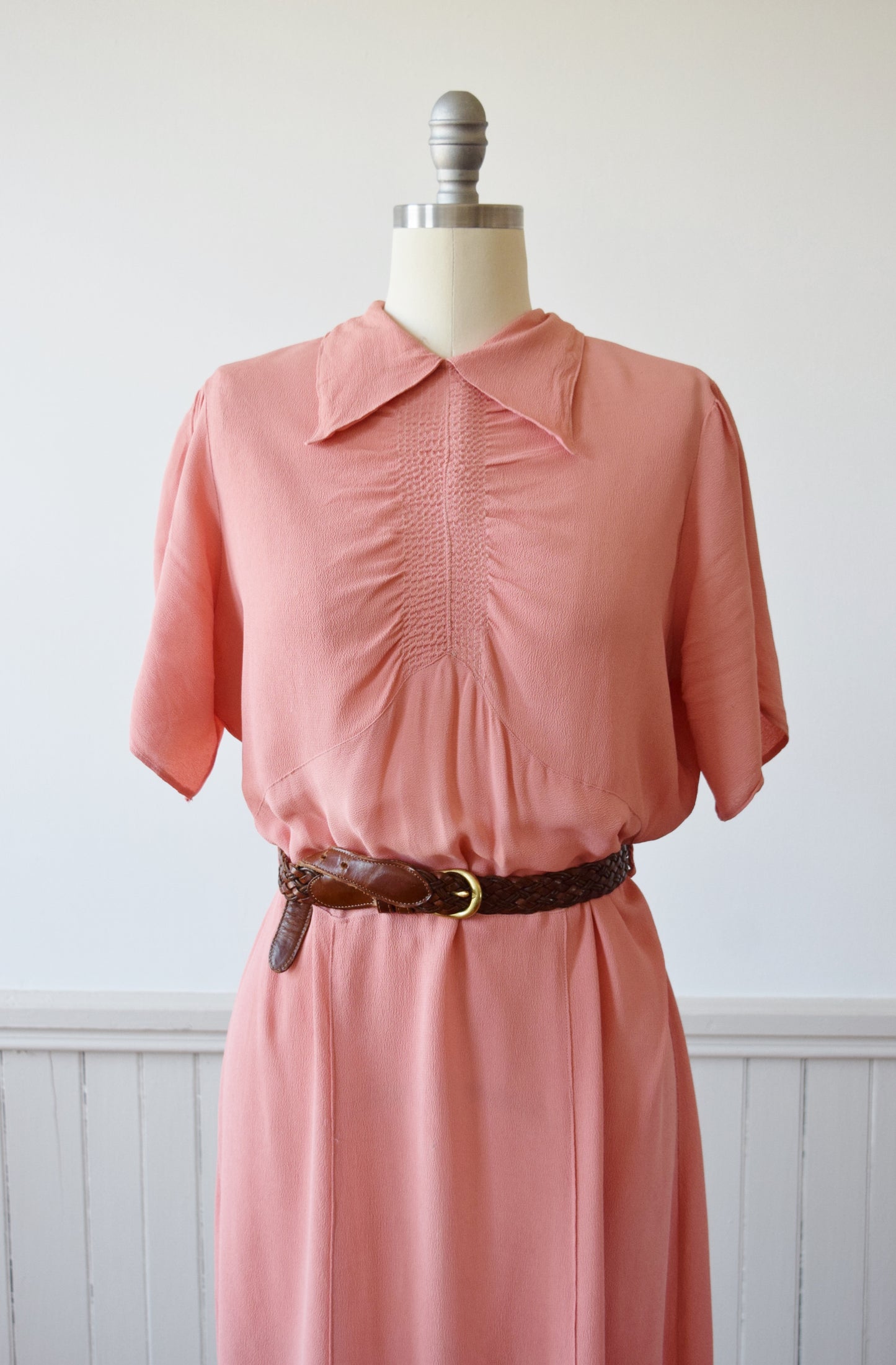 1930s Petal Pink Day Dress | L