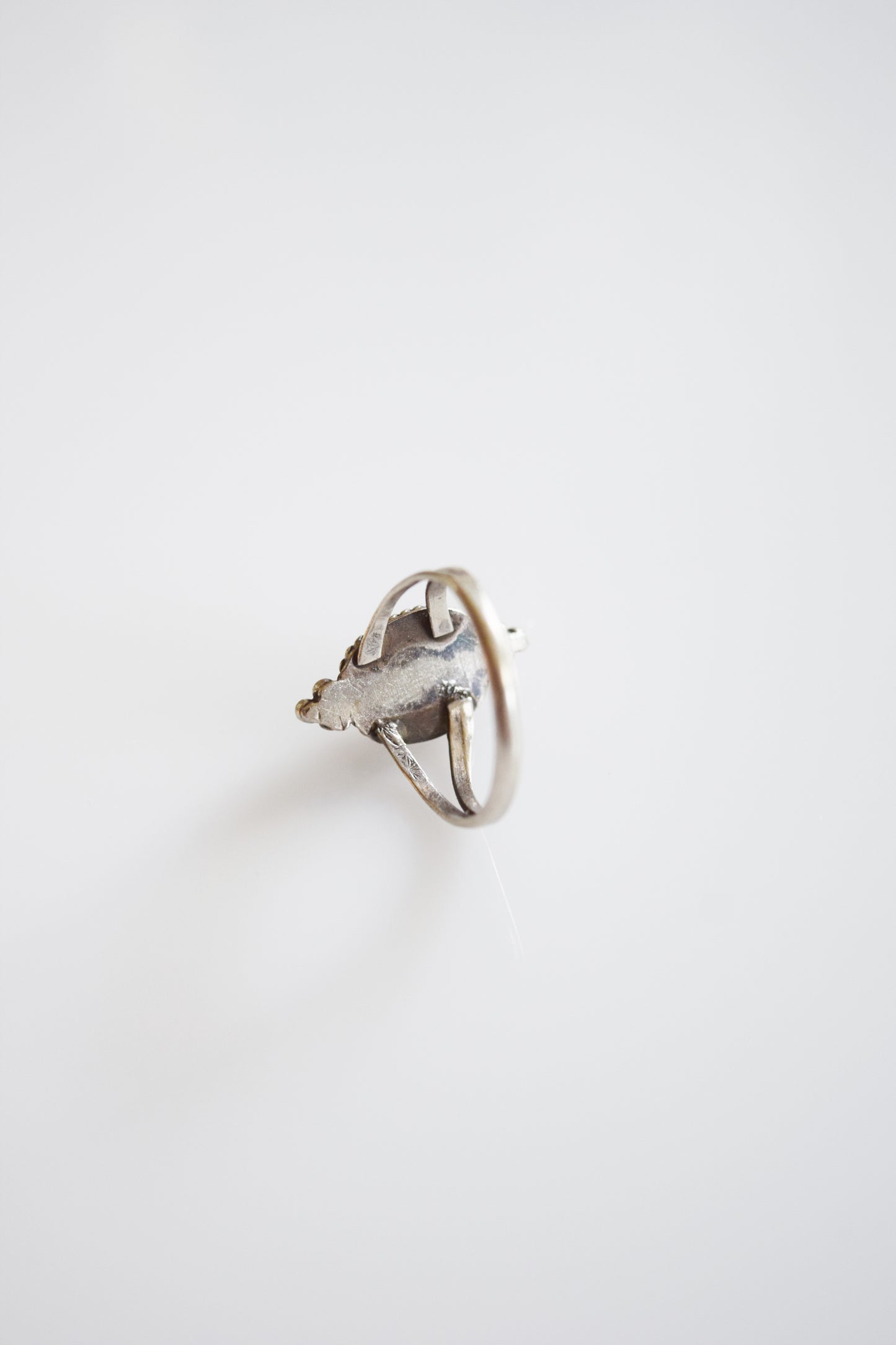 Vintage Sterling Silver + Mother of Pearl Ring