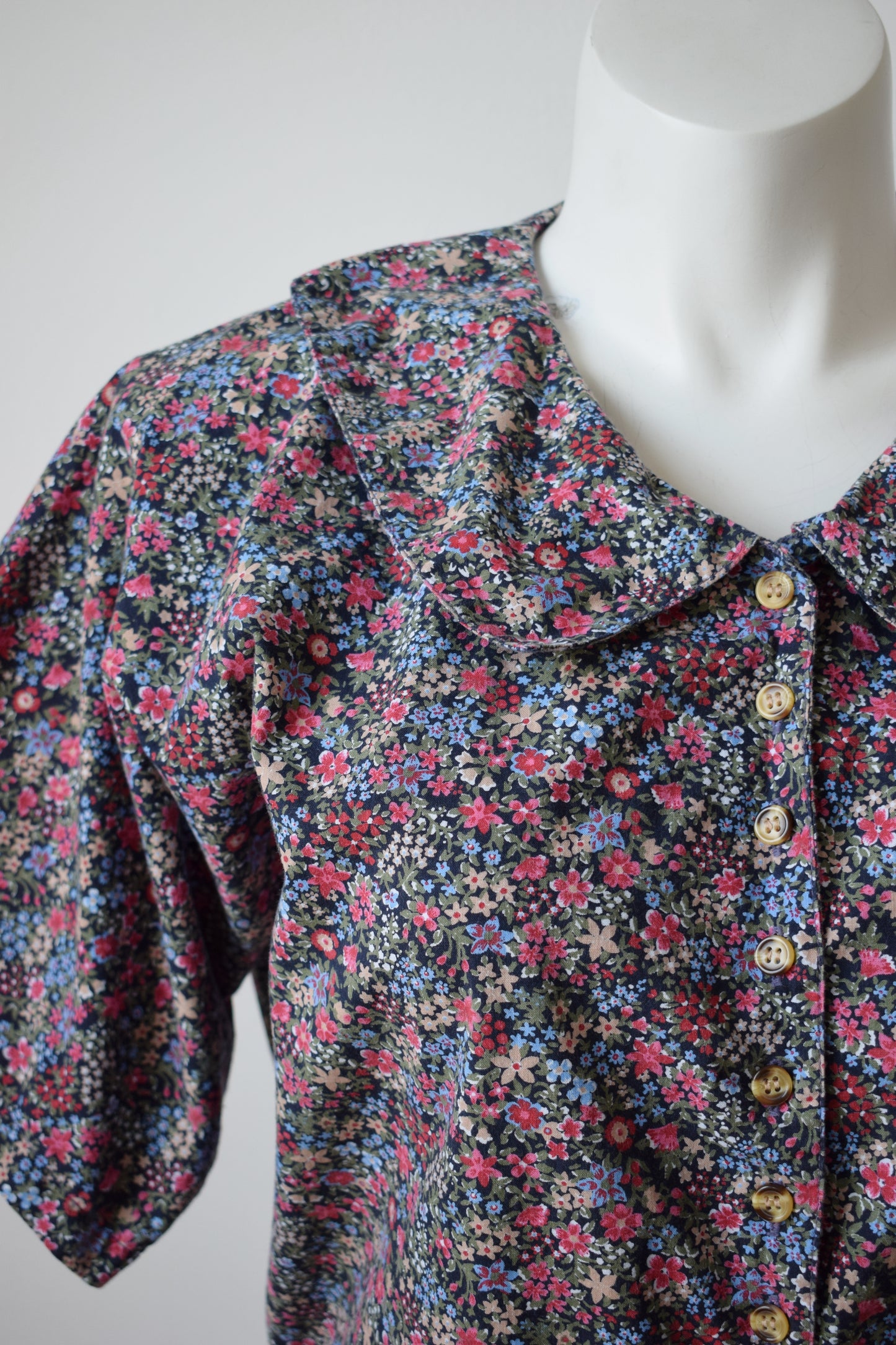 Micro Floral Print Cotton Top | L/XL