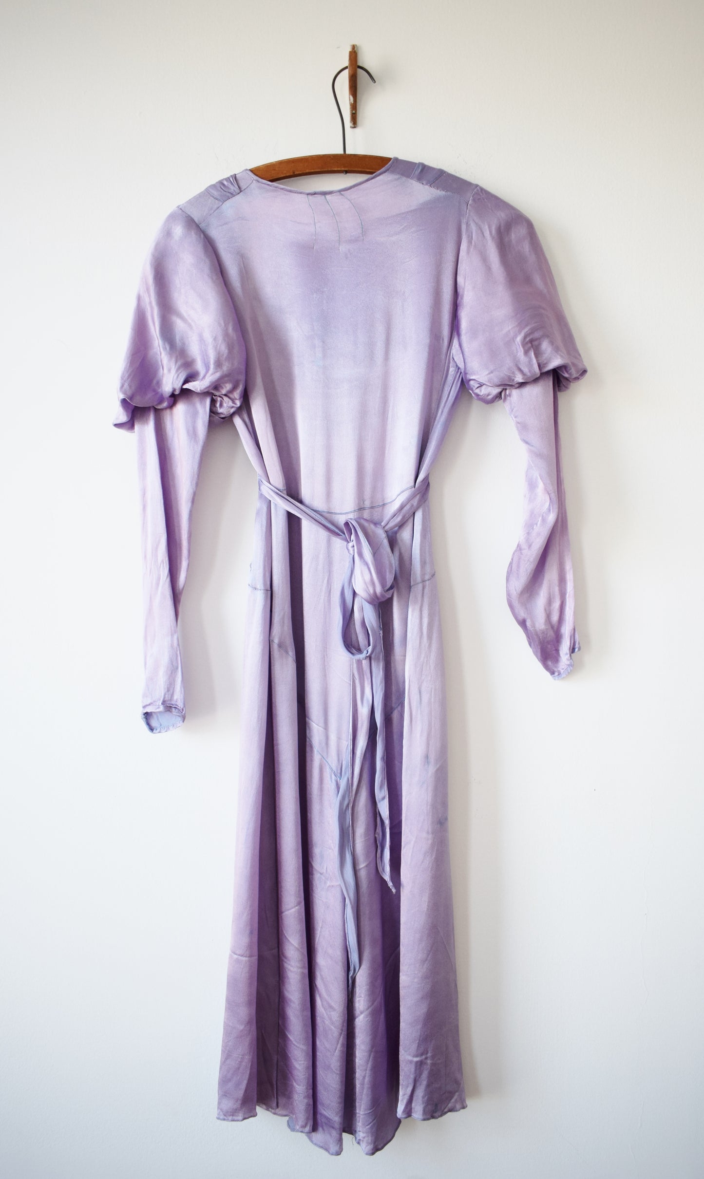 1930s Lavender Satin Dress | XXS | wounded bird
