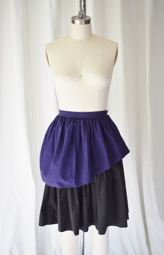 1980s Yves Saint Laurent Tiered Cotton Skirt | XS