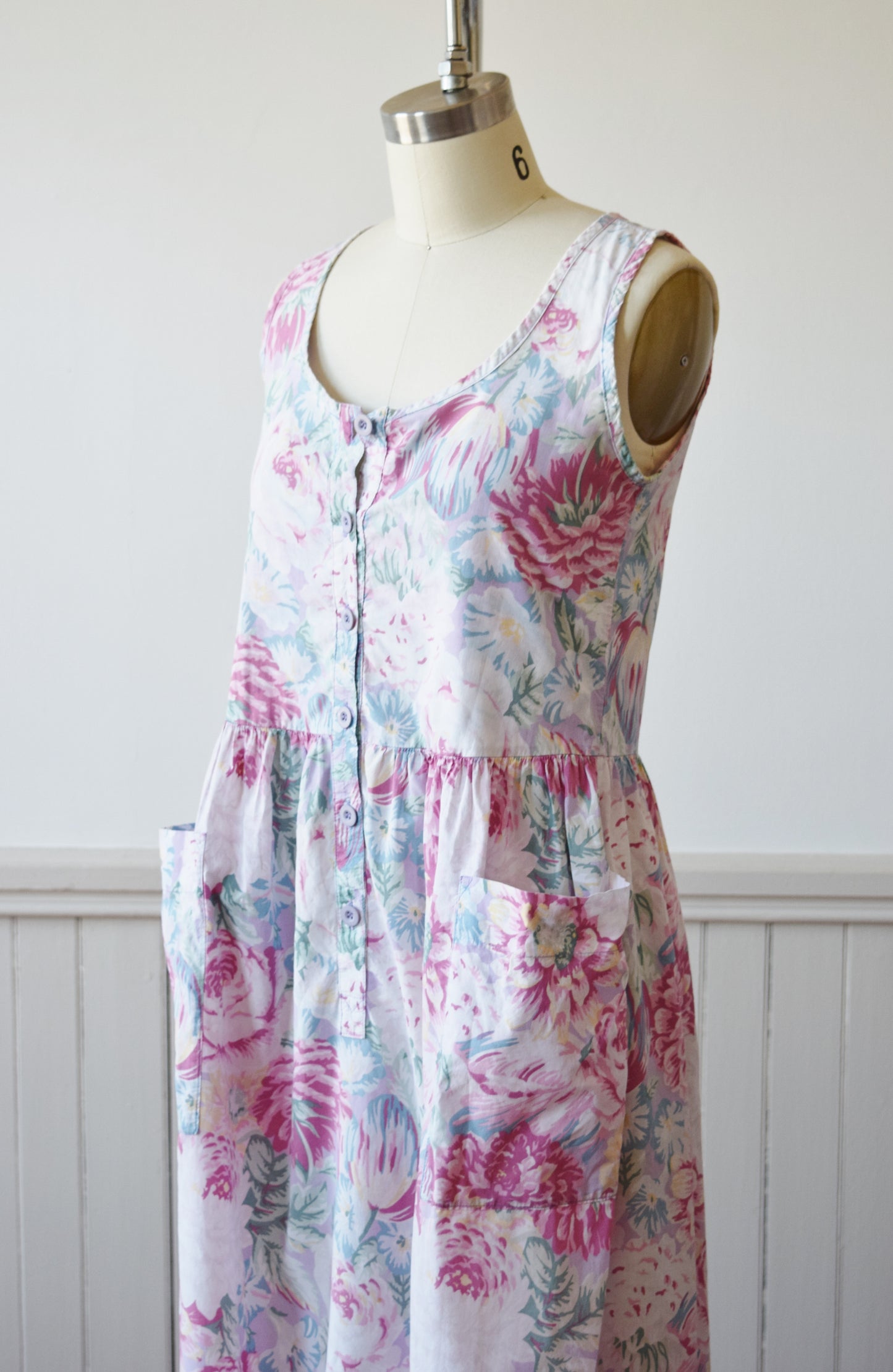 Laura Ashley Pocket Floral Dress | 1980s | S