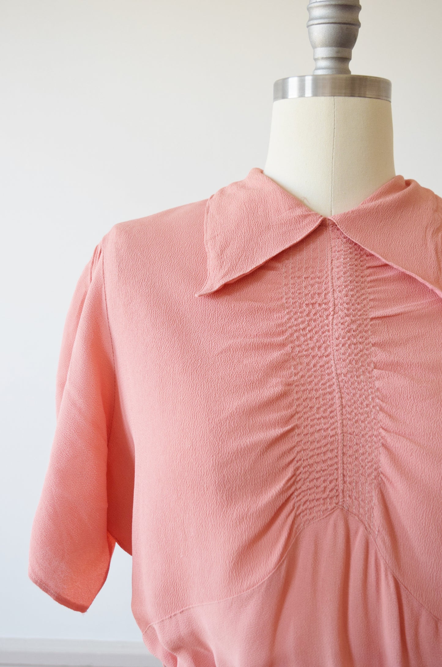 1930s Petal Pink Day Dress | L