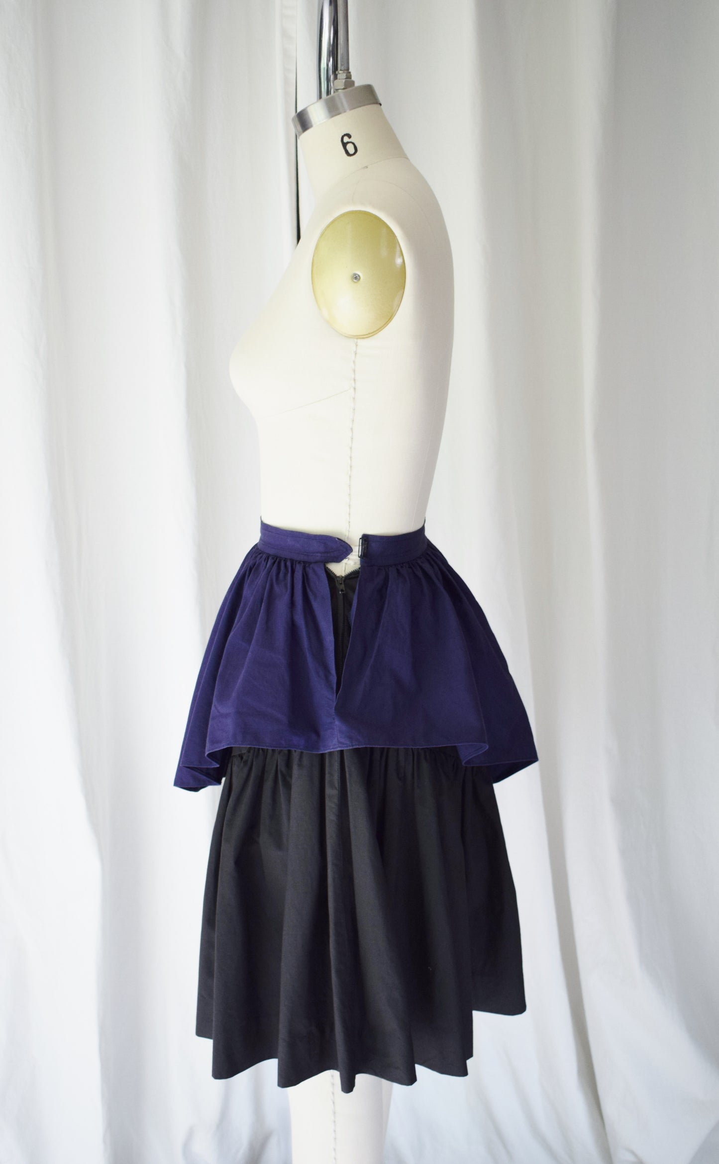 1980s Yves Saint Laurent Tiered Cotton Skirt | XS