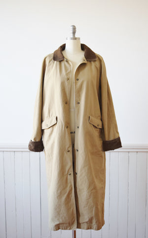 LL Bean Classic Canvas Full Length Field Coat | M