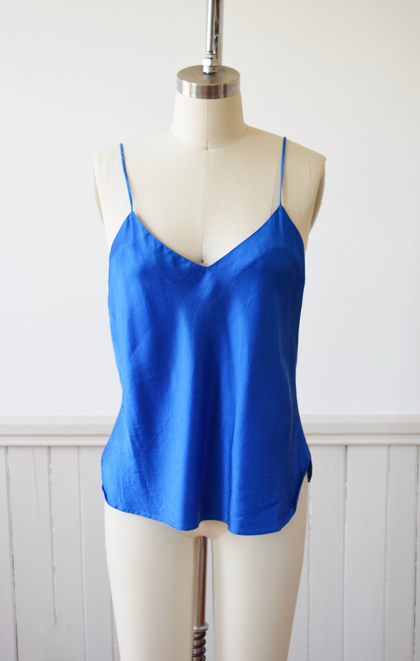 Vintage Saphire Silk Cami by Frederick's of Hollywood | 1980s | M