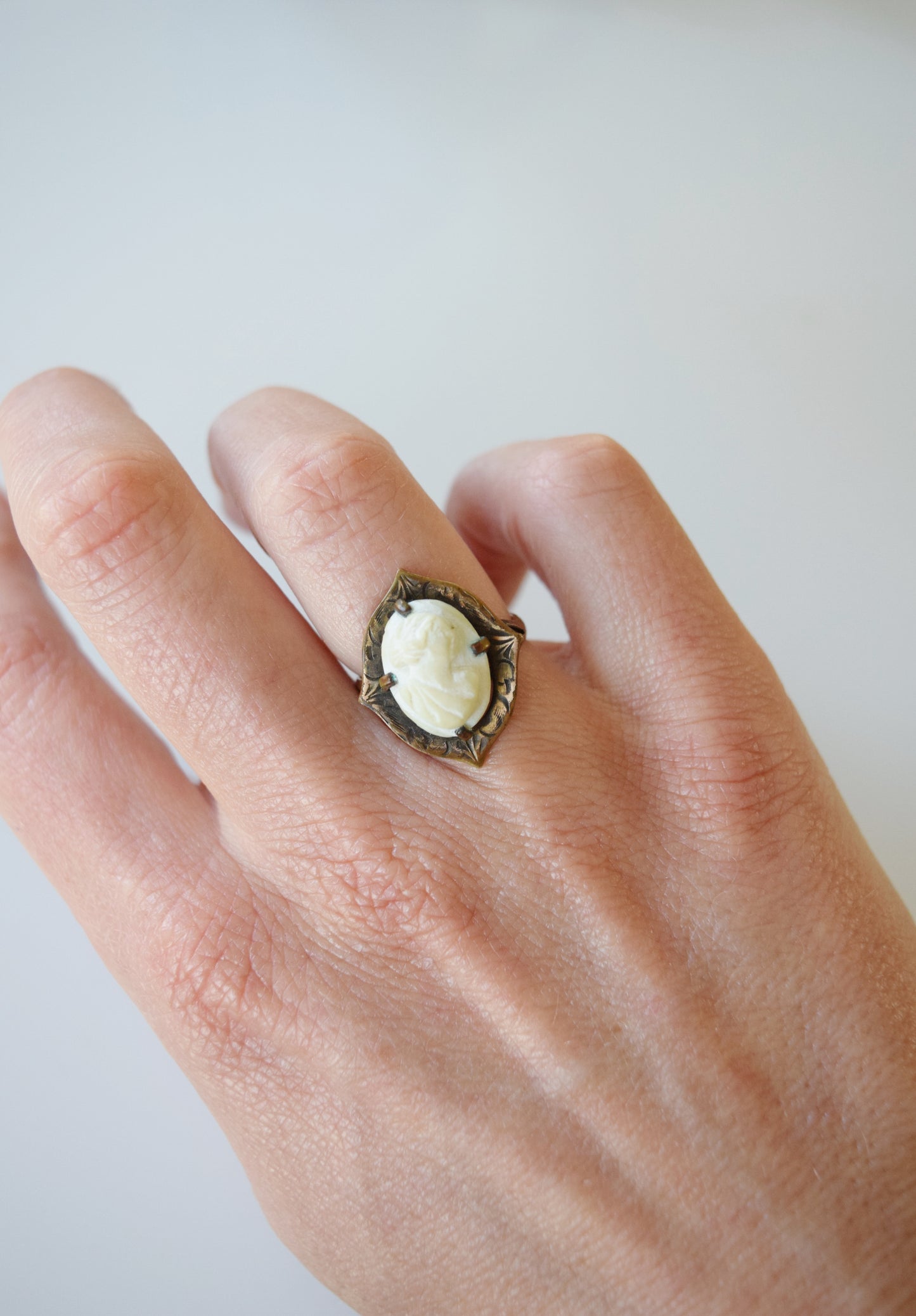 1930s Victorian Revival Cameo Ring