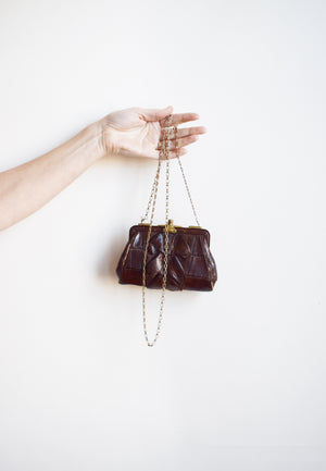 Petite Antique Alligator/Crocodile Hide Purse