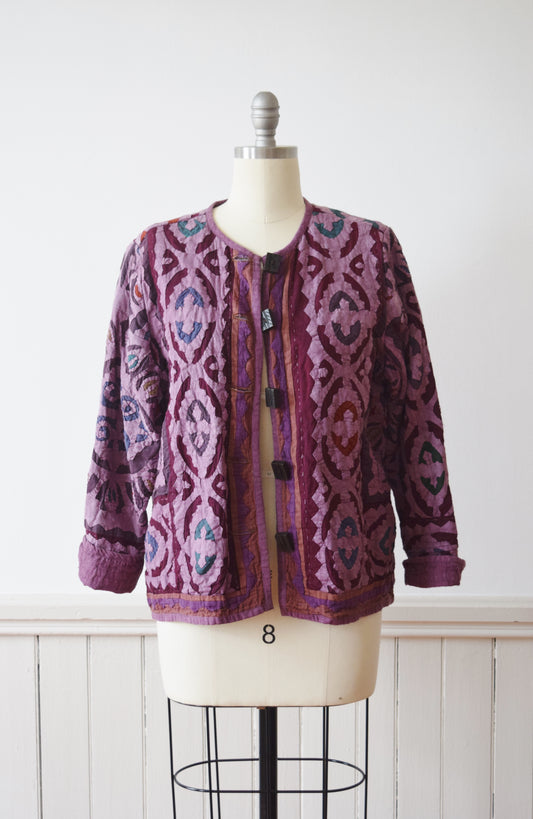 Vintage Mola-Style Quilted Jacket | M