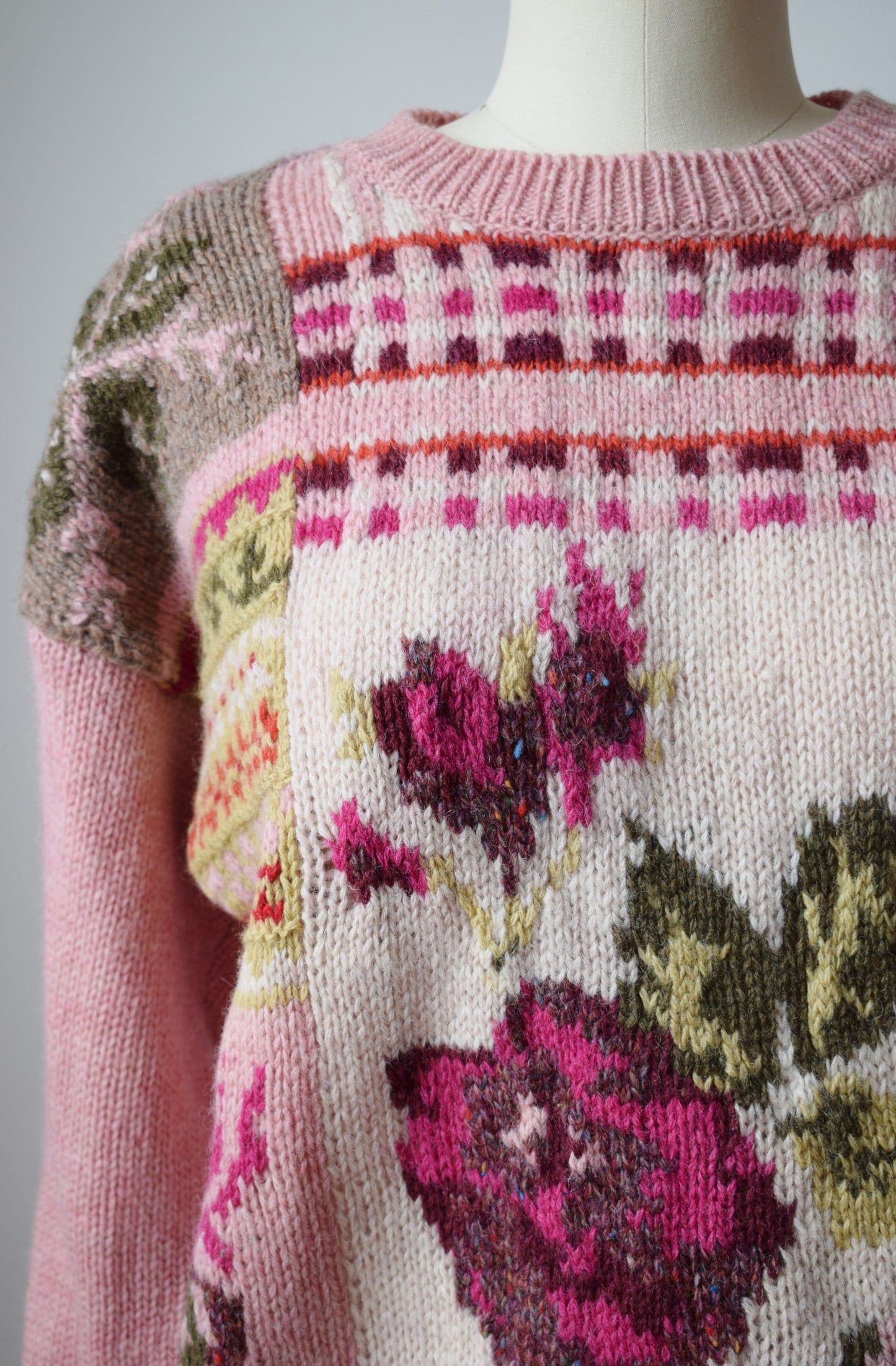 Vintage Country Garden Wool Sweater | M/L