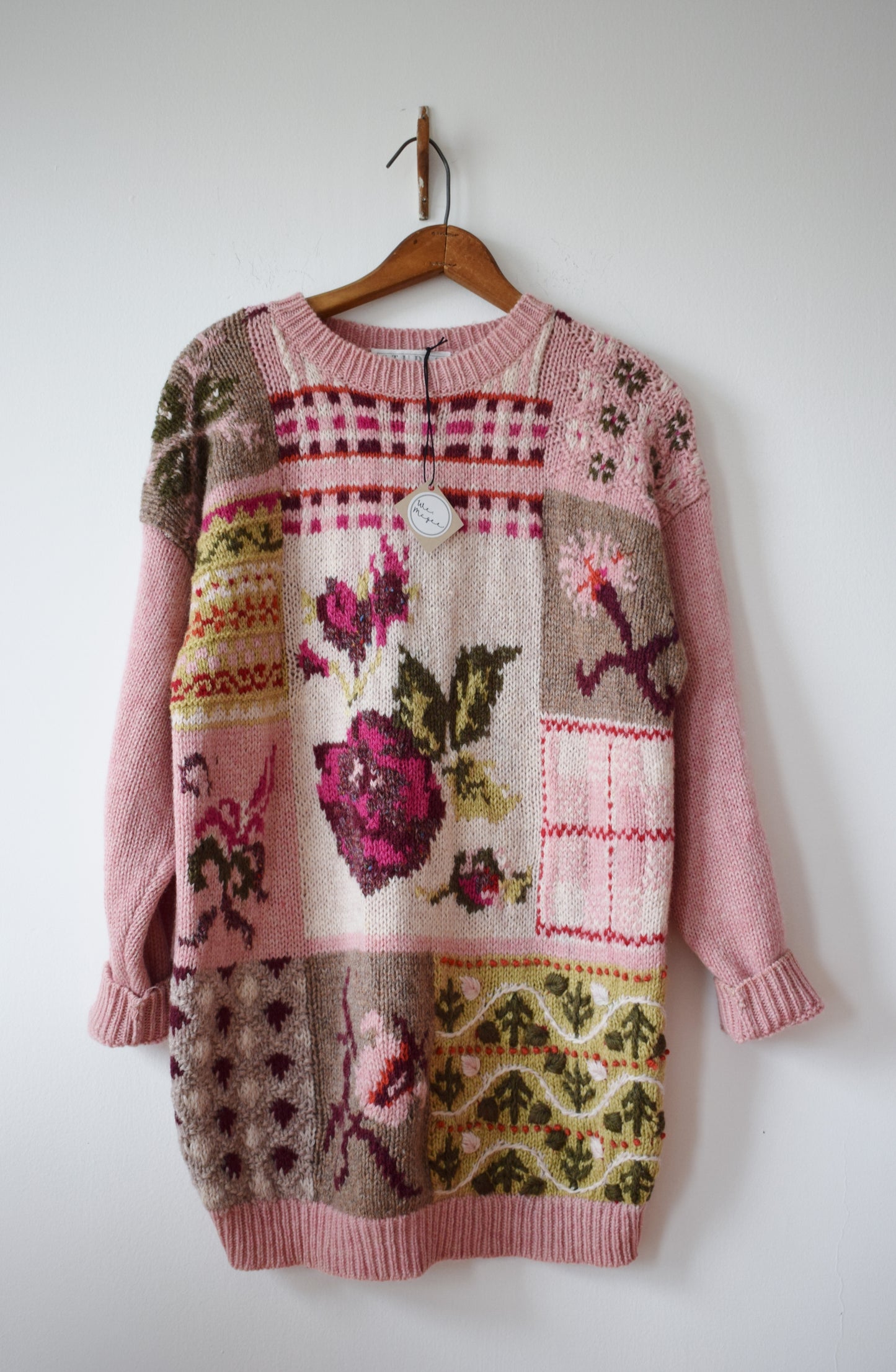 Vintage Country Garden Wool Sweater | M/L