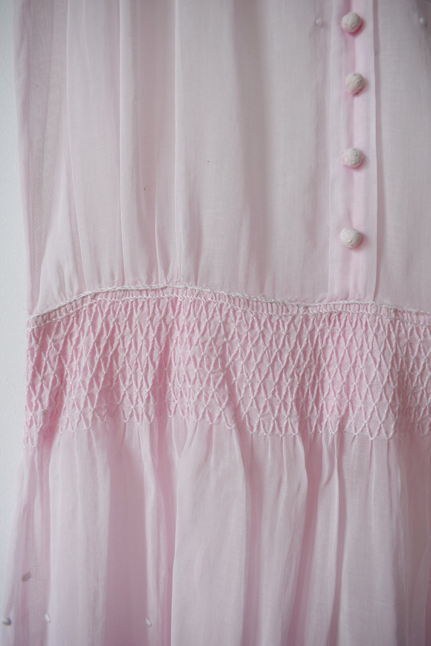1930s Pink Hungarian Peasant Dress | XXS/XS