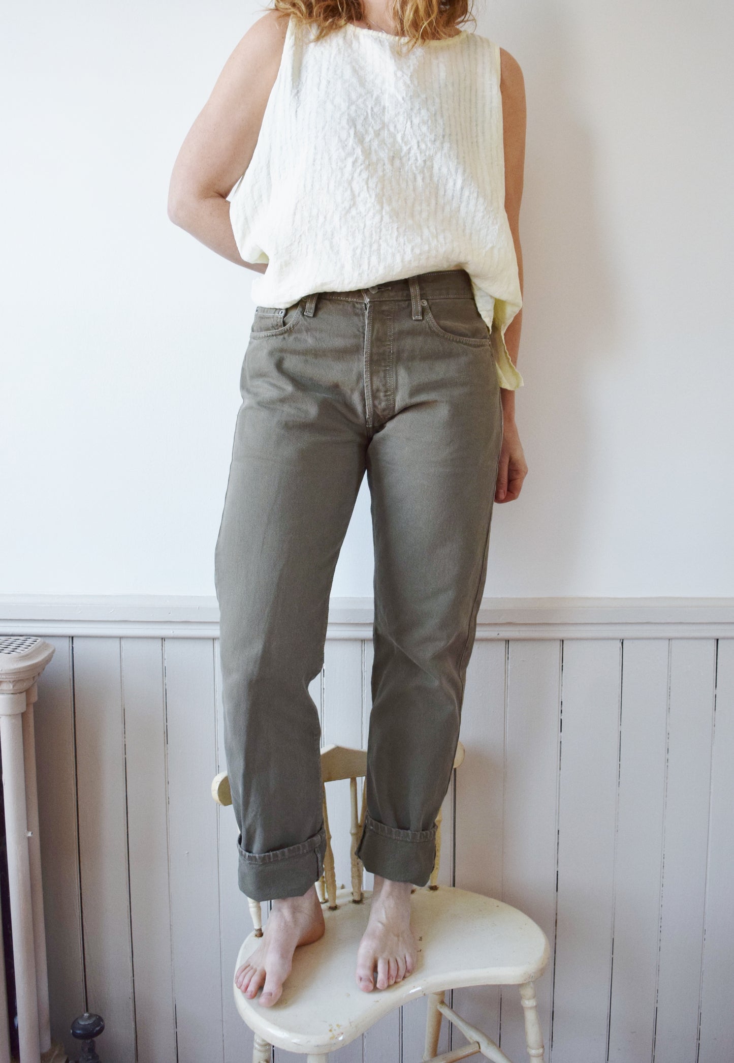 Levi's 501s in Olive Green | 33 W