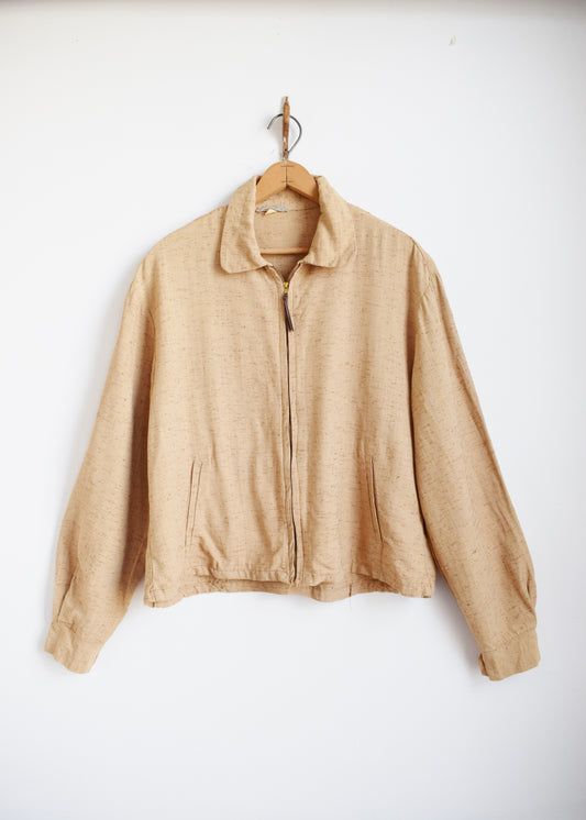 1950s Spring Weight Rayon Jacket | M/L