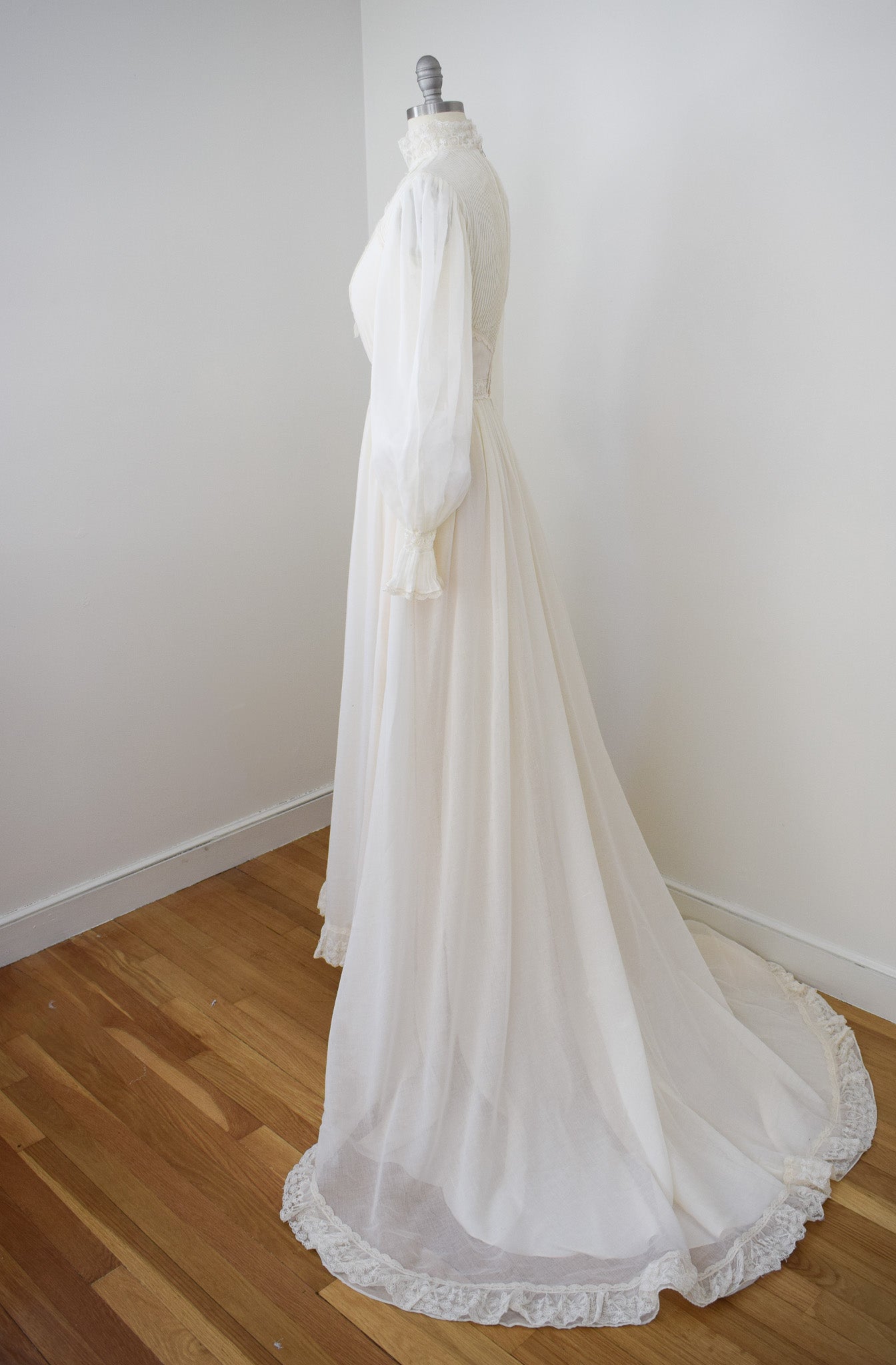 Vintage Victorian Revival Wedding Gown | S