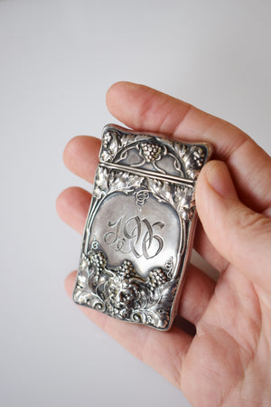 Antique Gorham Sterling Silver Bacchus Match Safe