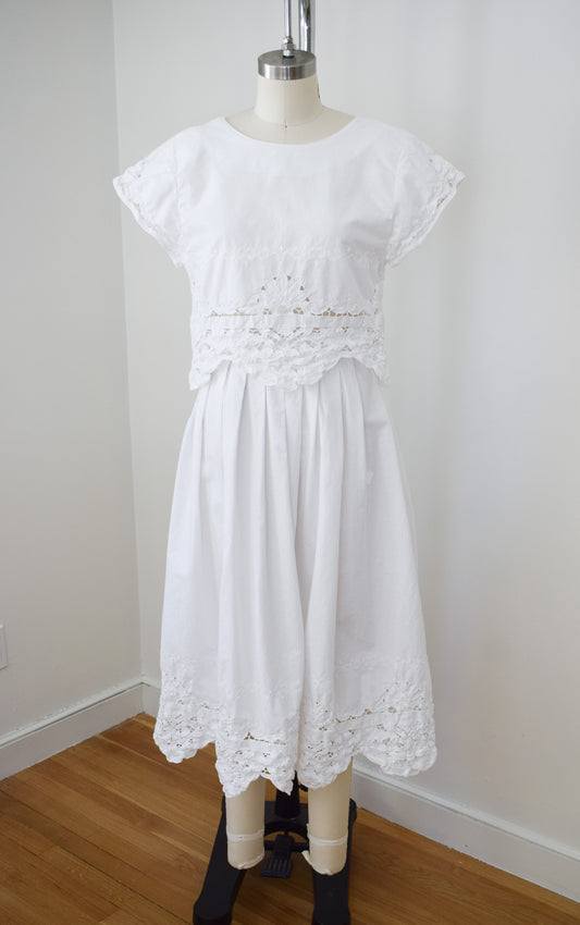 Embroidered Cotton Dress Set | XS/S