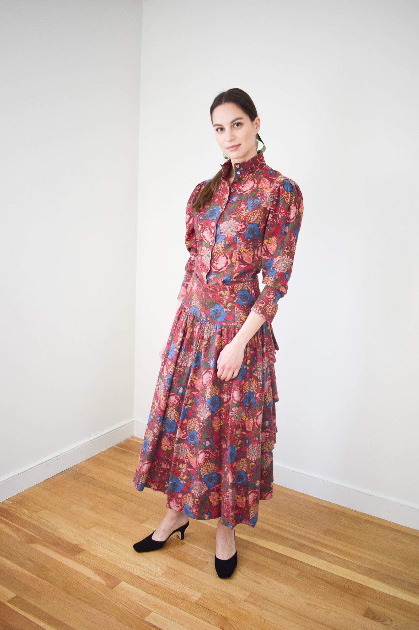 Laura Ashley Floral Print Dress Set | S