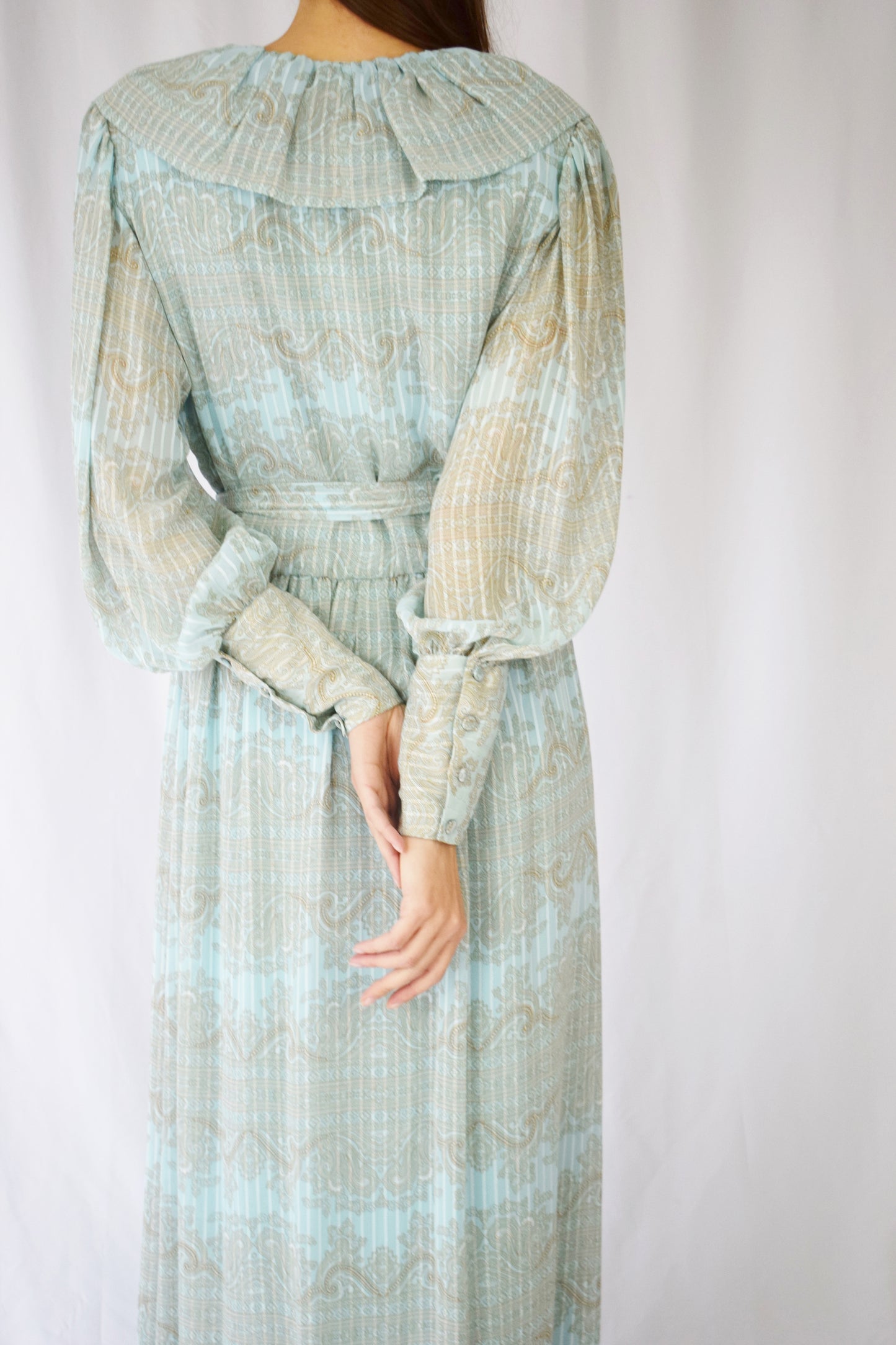 Hanae Mori Chiffon Gown | M/L