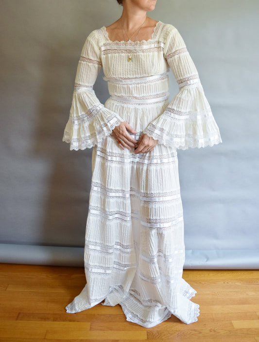 1970s Mexican Wedding Dress
