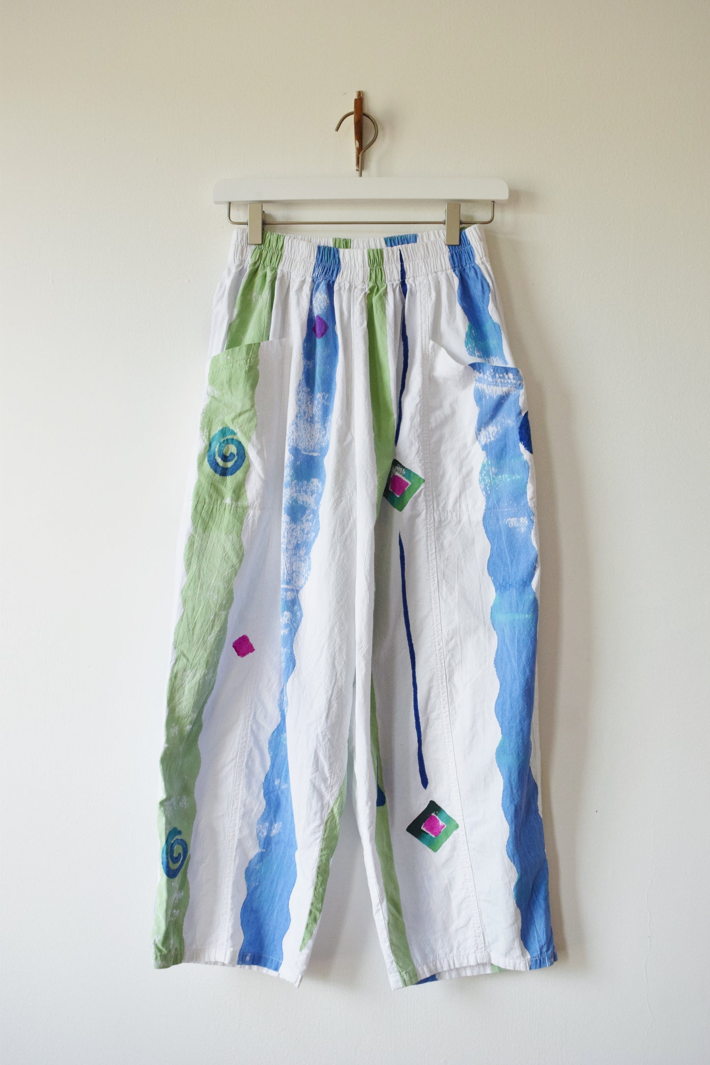 Hand Painted Funky Pants by Play Alegre | 1990s | S/M