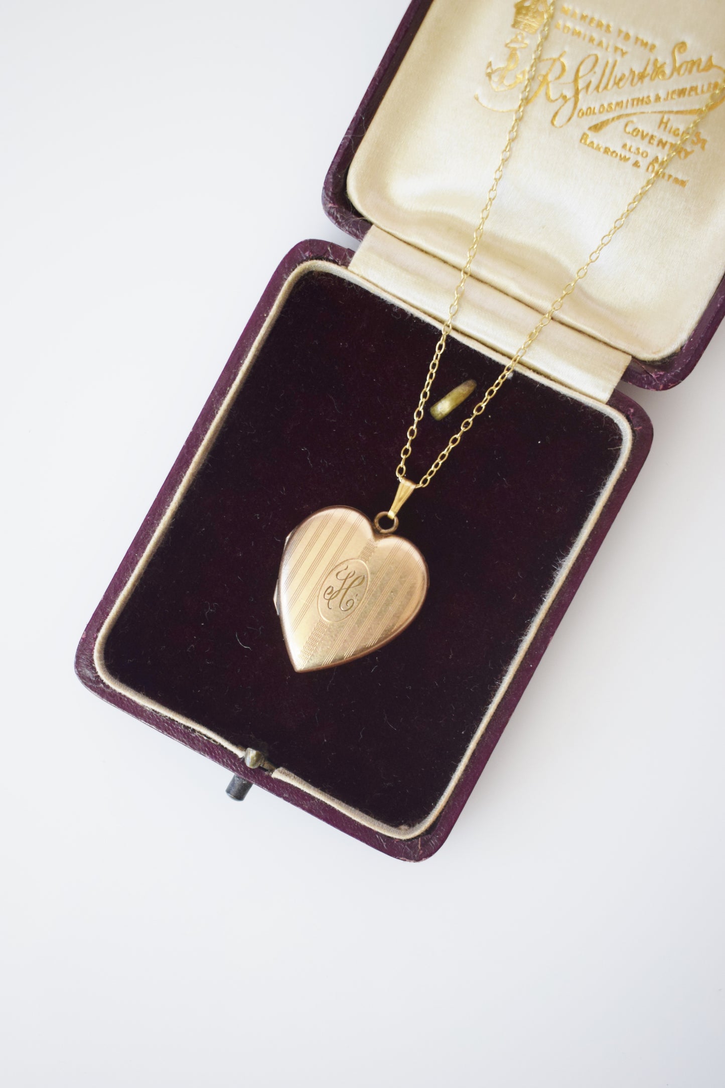 Vintage 1940s Gold-Fill Heart Locket | Initial H