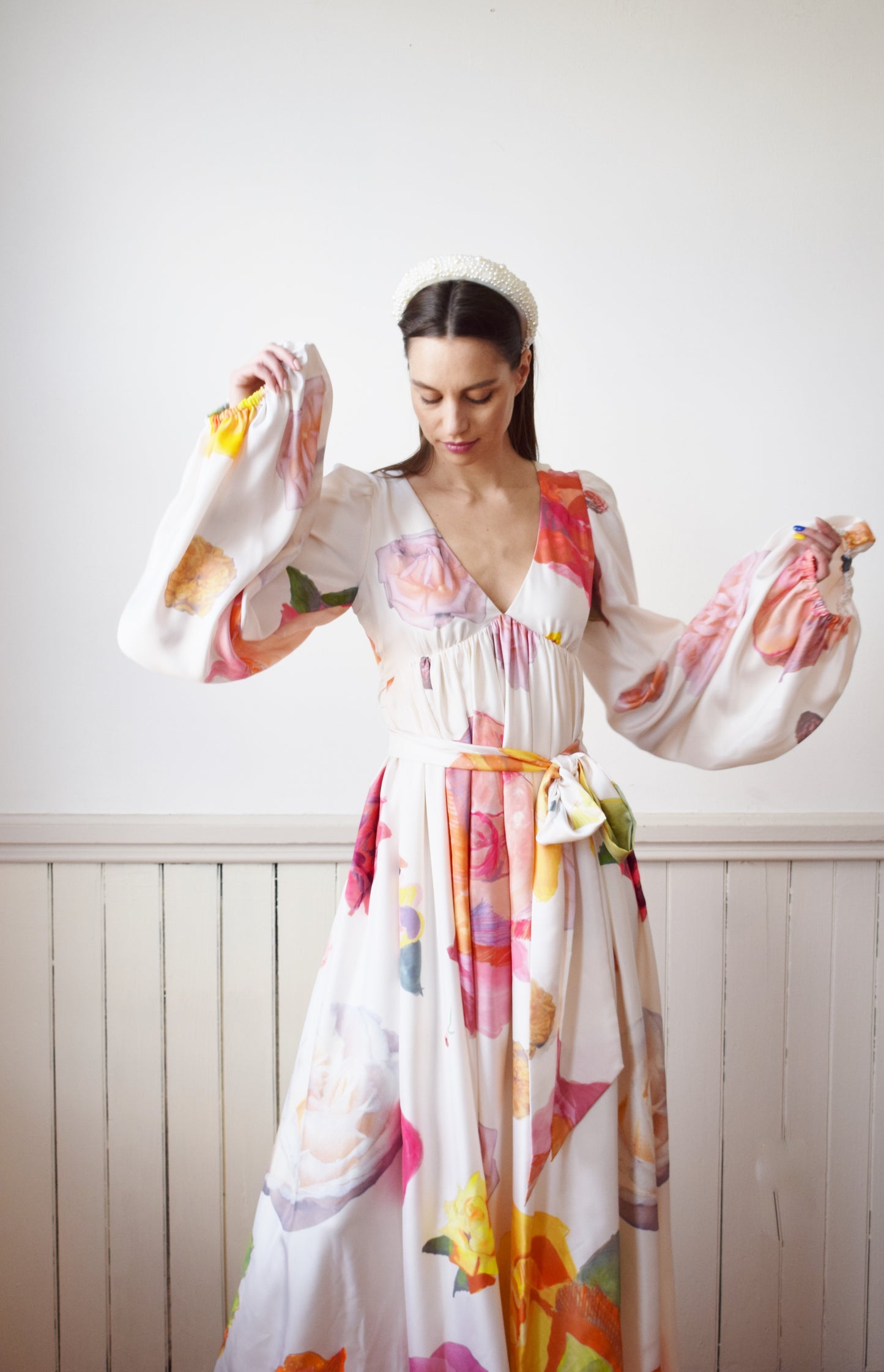 2007 Isaac Mizrahi Painted Silk Gown | S