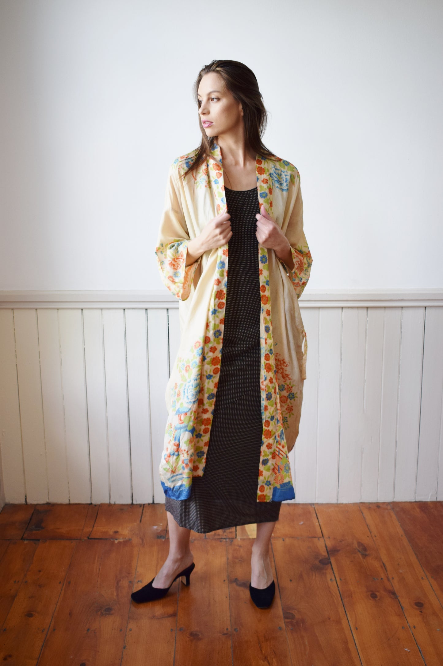 1920s Silk Pongee Robe | OS